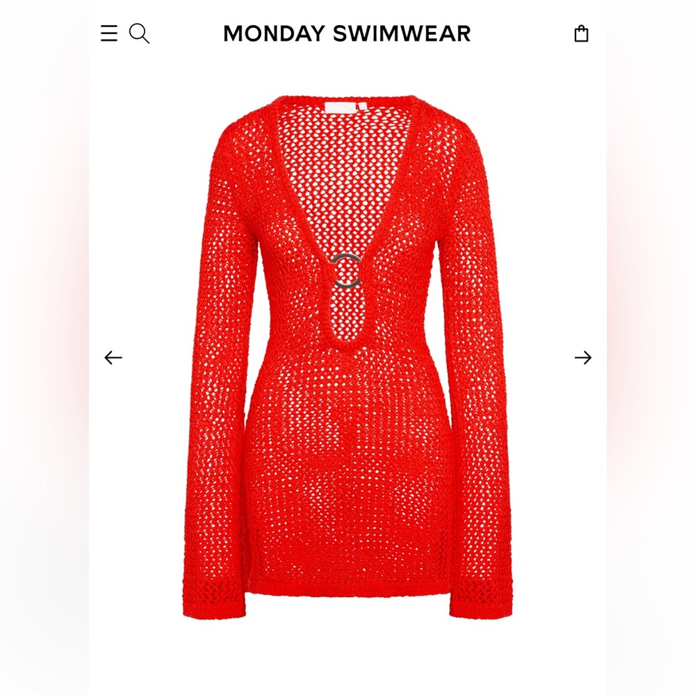 MONTEGO MINI DRESS - CHILI PEPPER PETIT CROCHET - monday swimwear